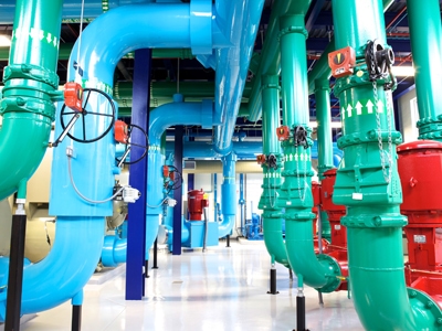 Pipes at OUC Chiller Plant
