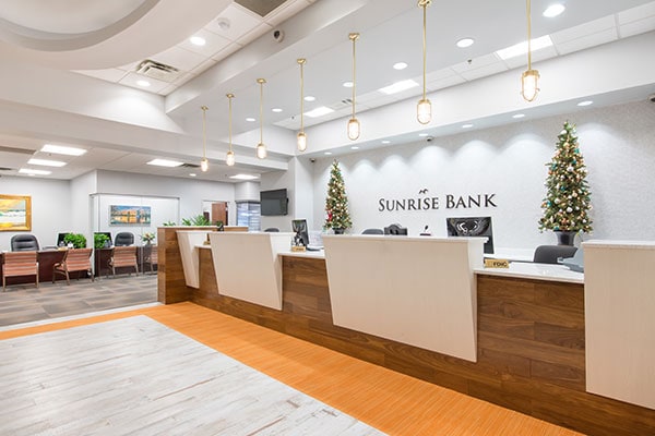 Sunrise Bank Teller Desk