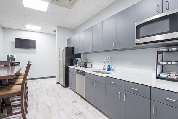 Sunrise Bank Breakroom Showing the Kitchen