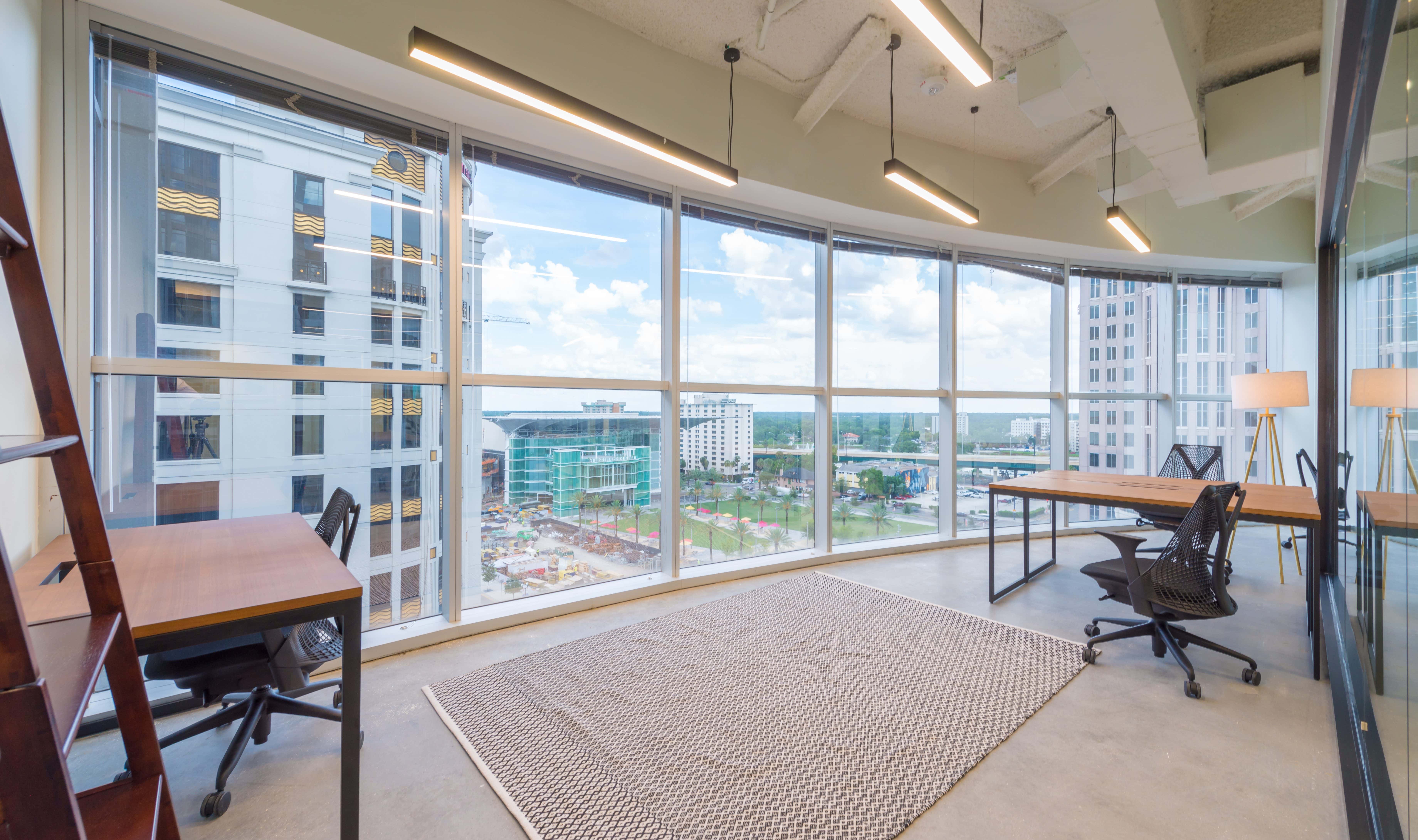 The View from an Office in the Industrious Offices in Downtown Orlando